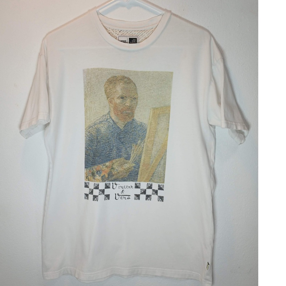 Vans x Van Gogh Museum Self Portrait Graphic T-Shirt White XS Art Collaboration